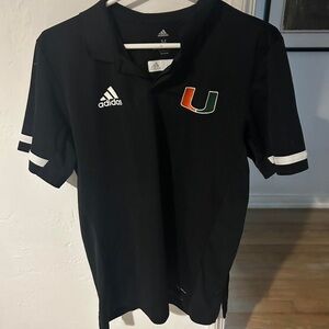 Adidas Black Polo Shirt with White Accents